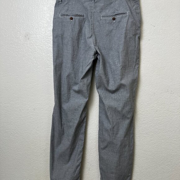 L.O.G.G. H &M Women Chino Pants Blue/White fine striped Straight Leg Size 12 - Picture 5 of 10